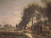 La route de Sin-le-Noble (mk11) Jean Baptiste Camille  Corot